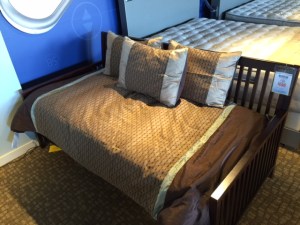 Here's a daybed with the trundle hidden underneath. Hard to see!