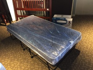 Rollaway bed open...instant twin size bed!