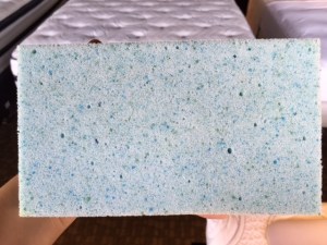 Example of gel beads within the memory foam